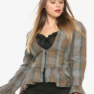 OUTLANDER LACED PEPLUM GIRLS JACKET PLUS SIZE